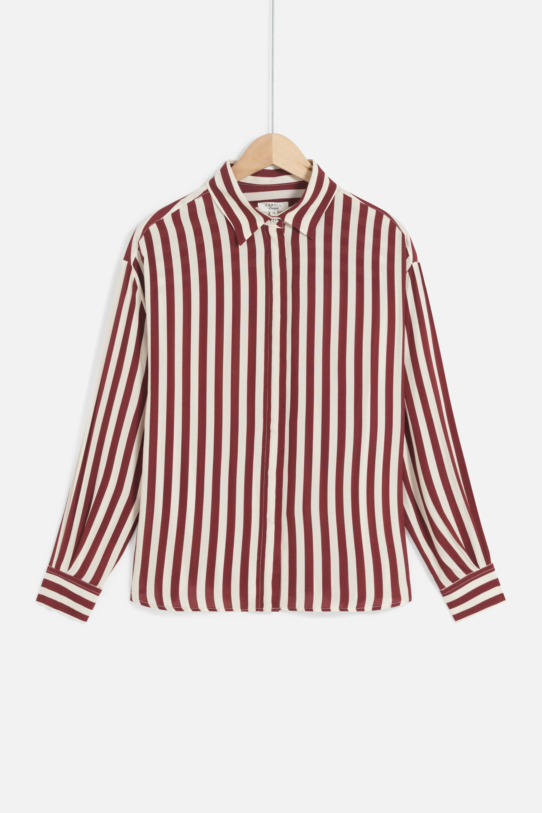 Chemise caby bordeaux femme