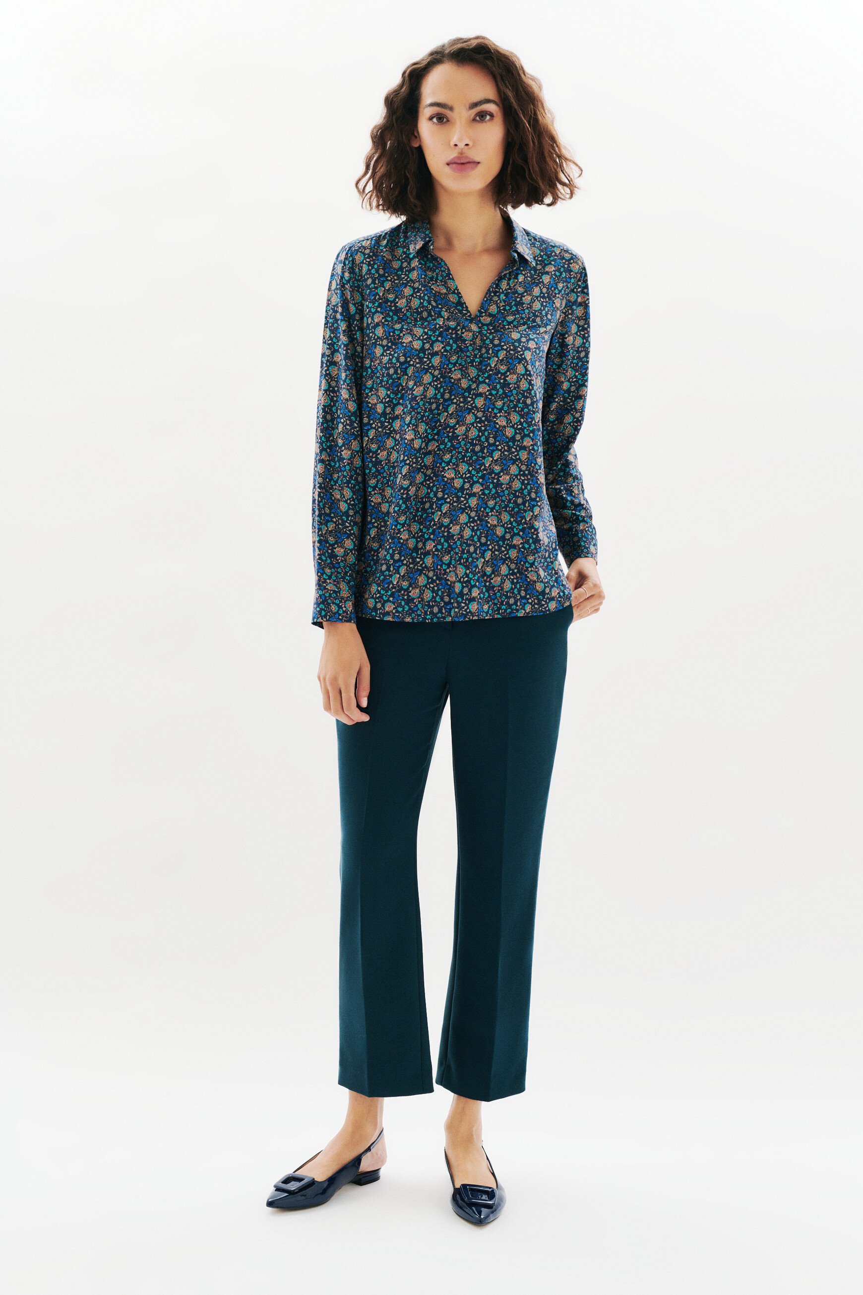Camisa Lovely azul marino mujer