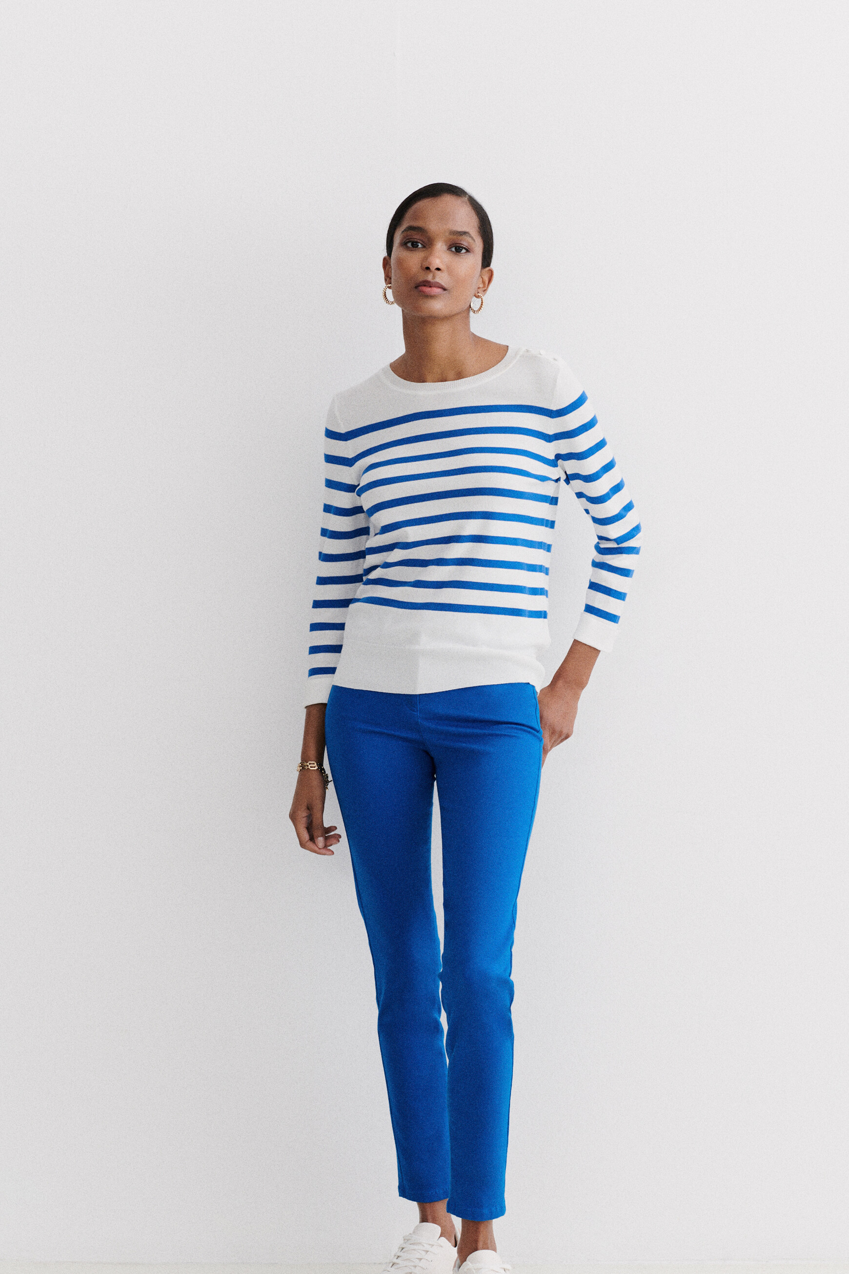 pantalon tony b bleu electrique femme pantalon tony b bleu electrique femme