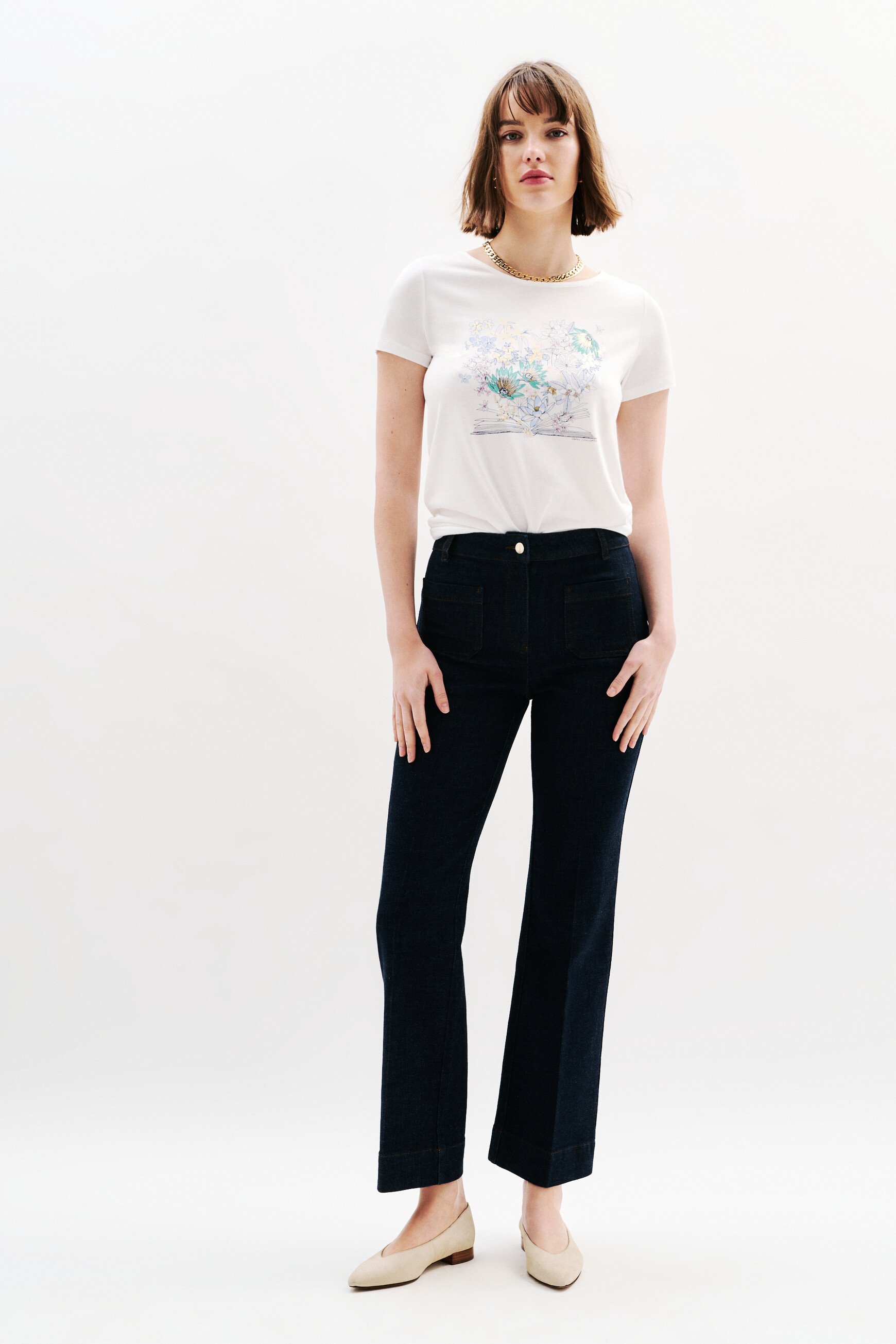 t shirt toutes a lecole taxime book ecru femme T-shirt Toutes à l'école Taxime Book ecru femme