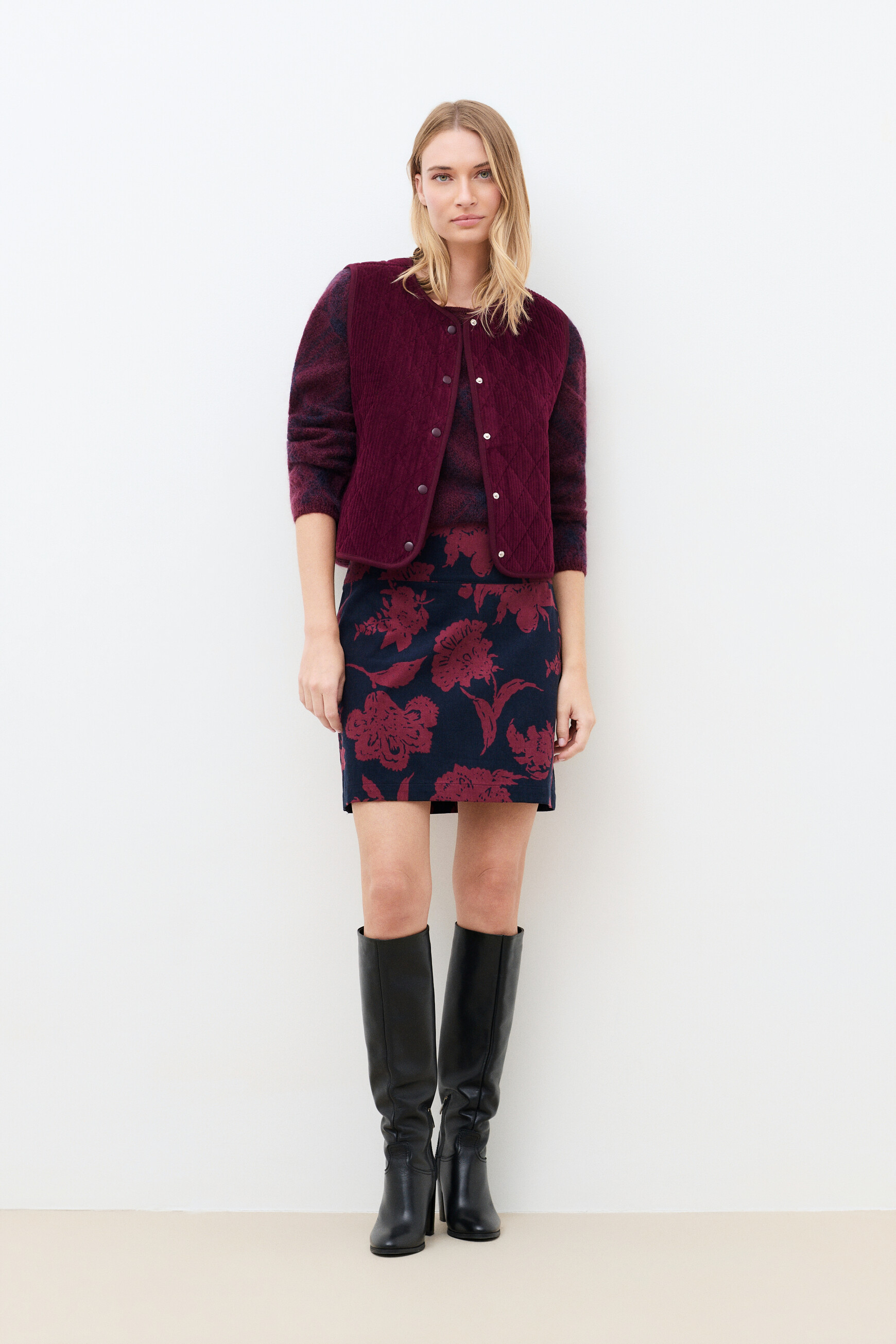 Gilet Tmarco bordeaux femme