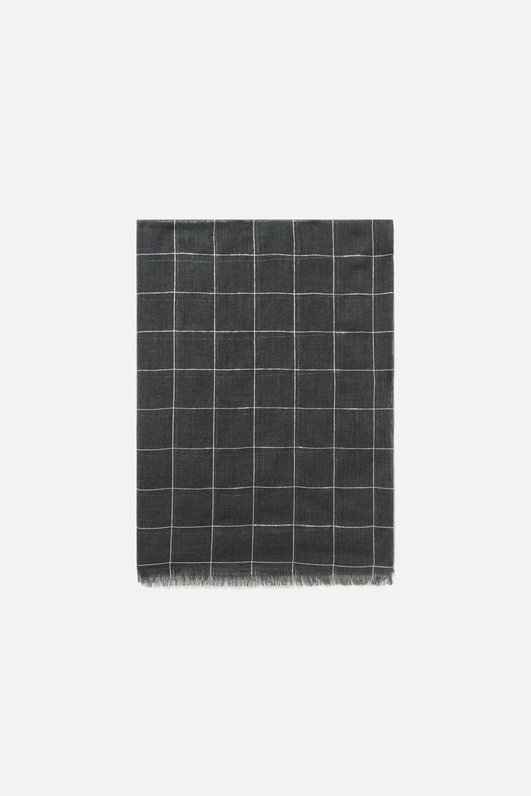 dalia scarf dark grey woman Dalia scarf dark grey woman
