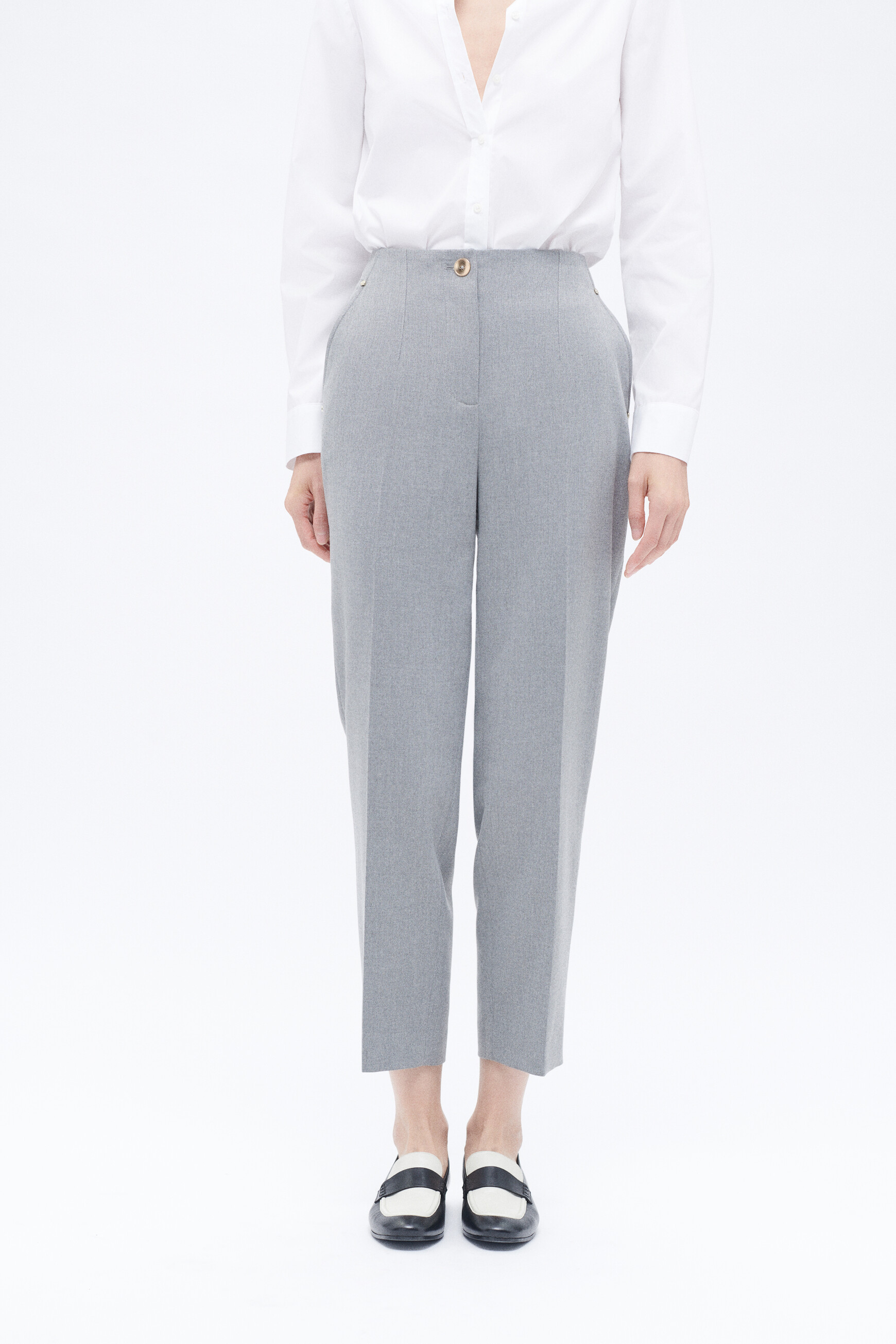 Pantalon pally gris clair femme