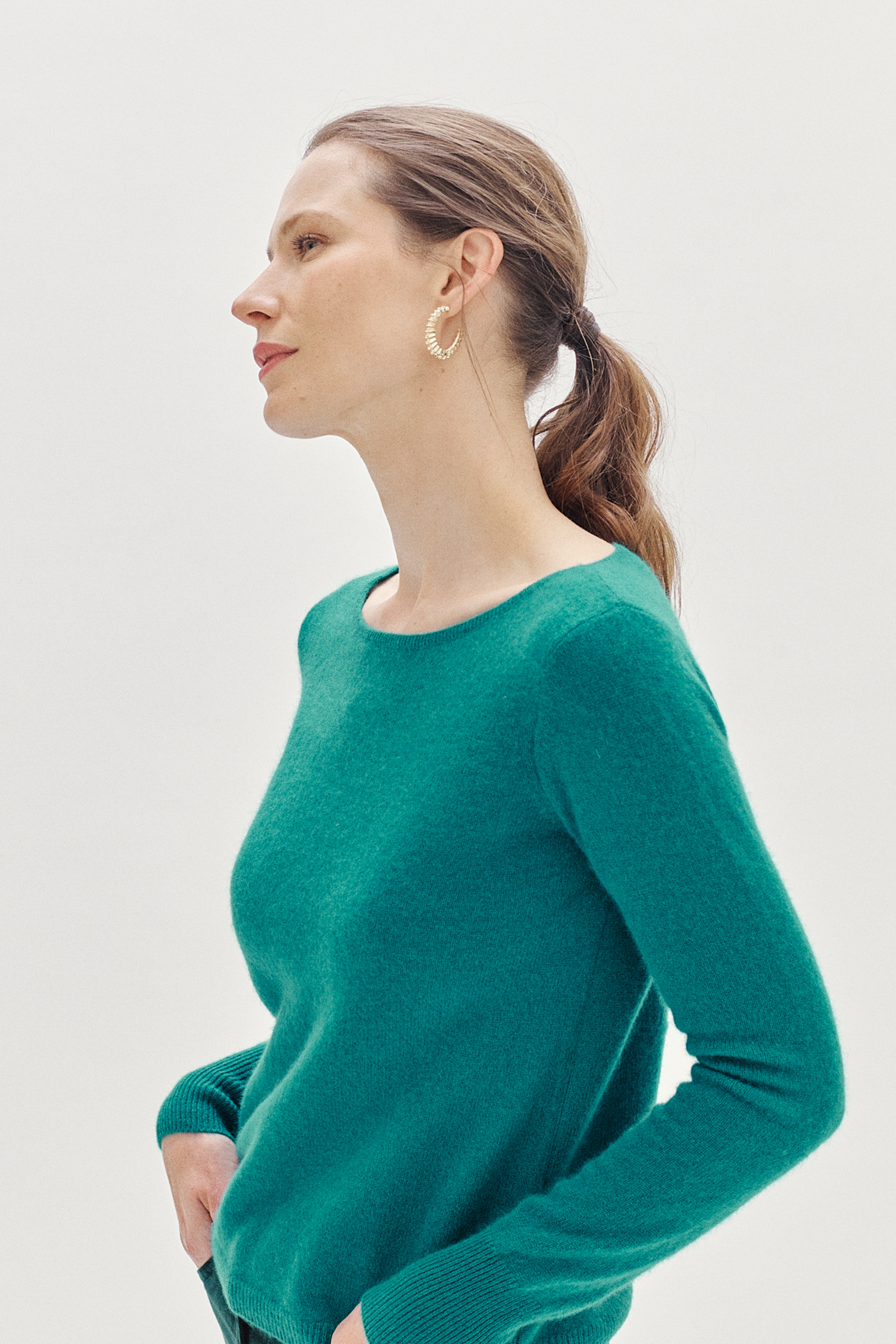 pull zofia 100 cachemire bleu canard femme pull zofia 100% cachemire bleu canard femme